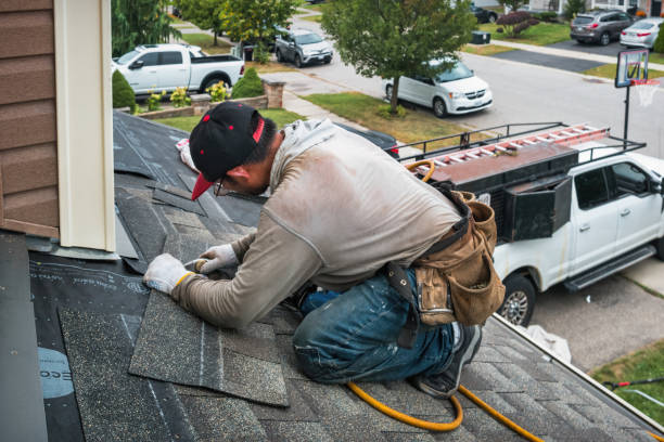 Professional Flat Roof Repair technician working in Marsteller, PA